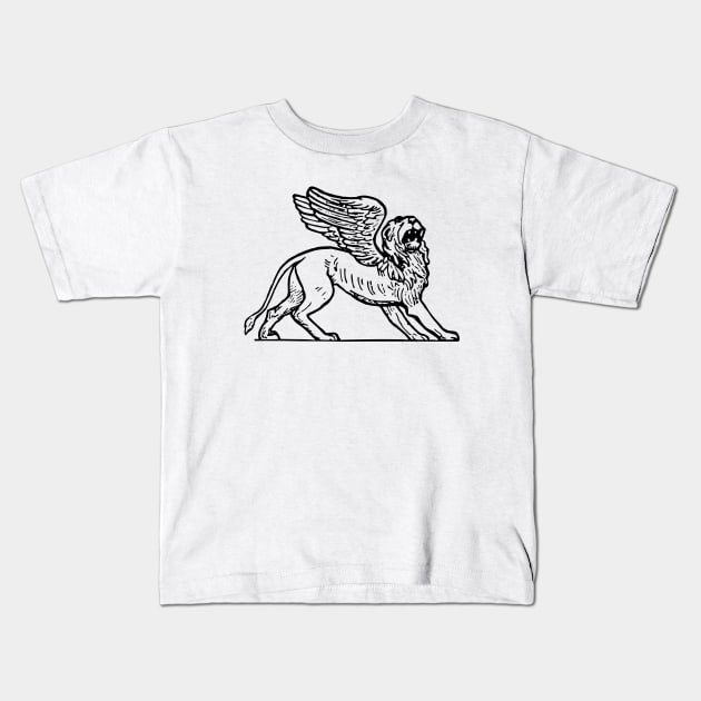 Heraldic Lion Kids T-Shirt by Vintage Boutique